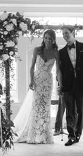 C2023-S721T - sweetheart strapless embroidered sheath wedding gown
