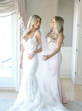 C2024-FS646 - Fitted Mermaid Corset Style Wedding Gown with Embellished Shoulder Straps