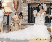 C2025-EA2851 - off the shoulder strapless fit-to-flare embroidered wedding gown