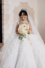 C2025-EA2940 - crystal bling collar ball gown wedding dress