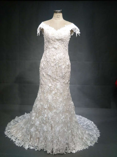 Style #Ci-Ahn - Robe de mariée en dentelle à mancherons